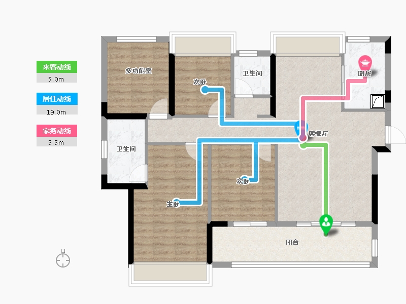 湖南省-长沙市-南崇九颂江山印-120.00-户型库-动静线