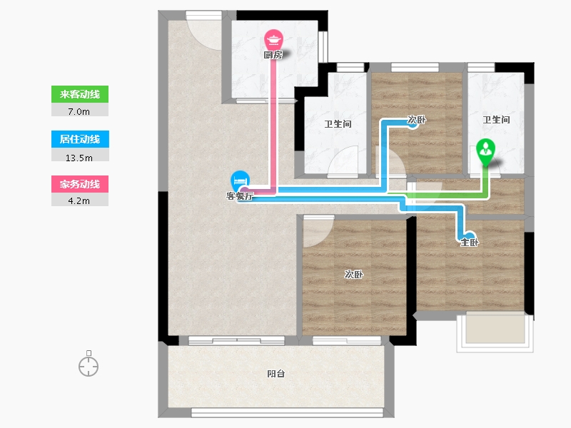 福建省-莆田市-玖玺正荣府3期-74.40-户型库-动静线