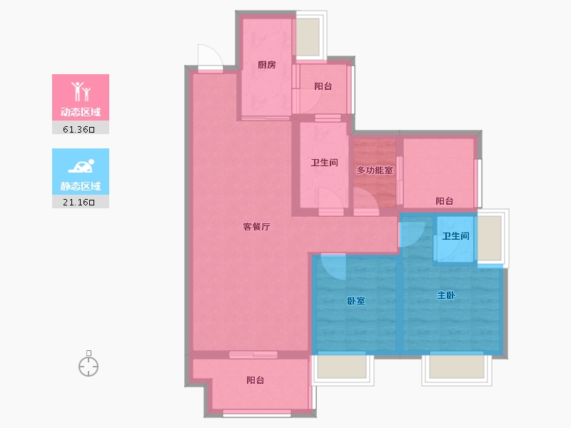 广东省-惠州市-牧云溪谷-77.00-户型库-动静分区