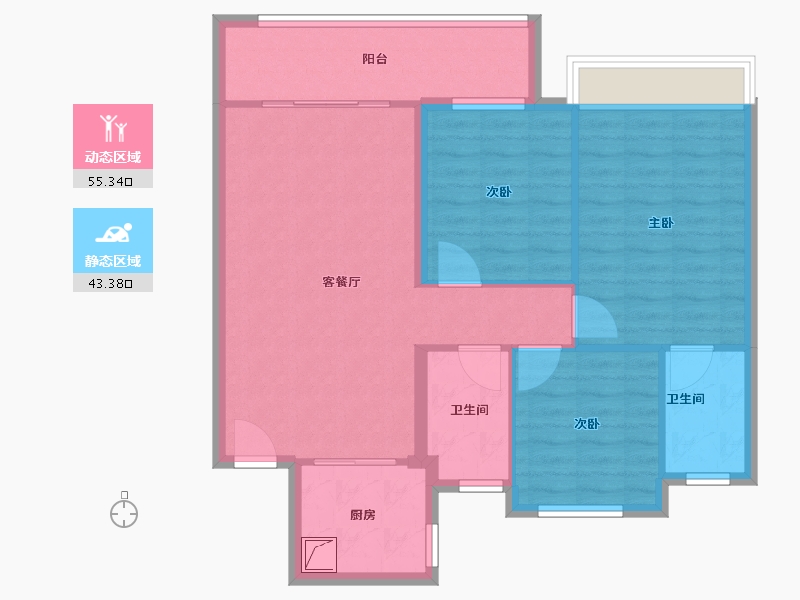 云南省-昭通市-合景泰富·云湖天境-89.00-户型库-动静分区