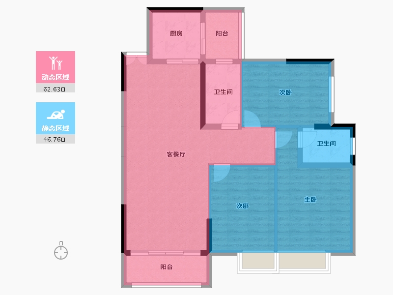 贵州省-黔东南苗族侗族自治州-学府人家-99.01-户型库-动静分区