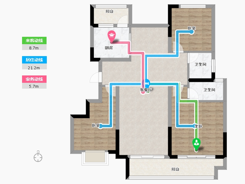 河南省-濮阳市-冶都玖號院一期-94.40-户型库-动静线