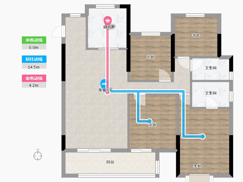 福建省-莆田市-三盛璞悦公馆-100.90-户型库-动静线