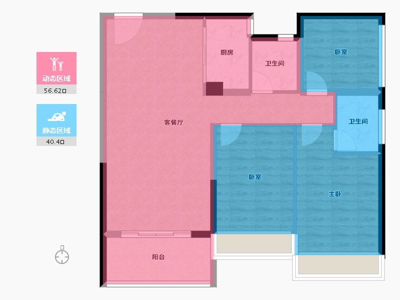 广西壮族自治区-贵港市-鑫炎凤凰城-87.50-户型库-动静分区