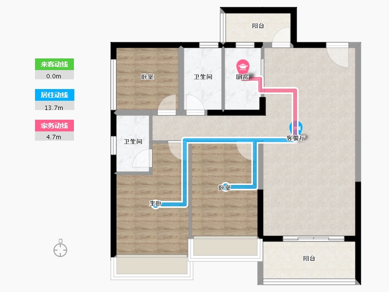 广西壮族自治区-贵港市-鑫炎凤凰城-91.61-户型库-动静线