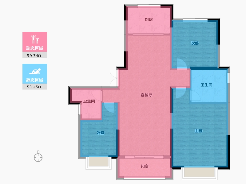 河南省-焦作市-中原·九鼎毓秀-102.01-户型库-动静分区