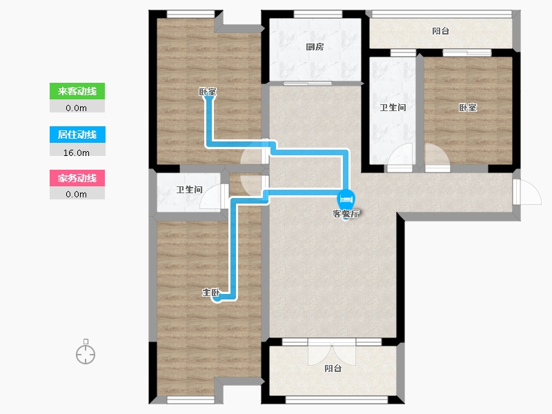 湖北省-咸宁市-九重锦·揽月公馆-100.28-户型库-动静线