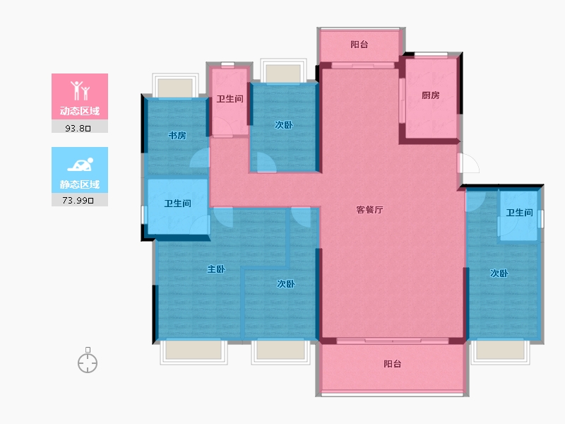 福建省-莆田市-铜锣湾万达广场-152.96-户型库-动静分区