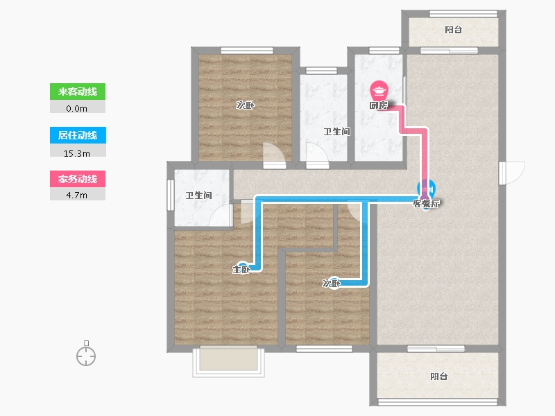 山东省-菏泽市-恒正福门里-112.86-户型库-动静线