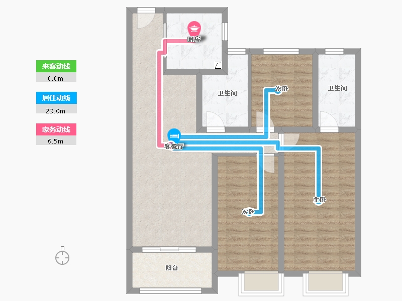 江苏省-连云港市-韵湖澜湾-92.80-户型库-动静线