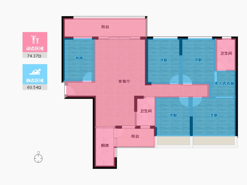 广西壮族自治区-贵港市-鑫炎凤凰城-120.38-户型库-动静分区