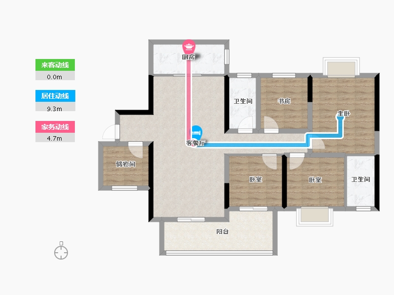 贵州省-黔西南布依族苗族自治州-德嘉花园-106.34-户型库-动静线