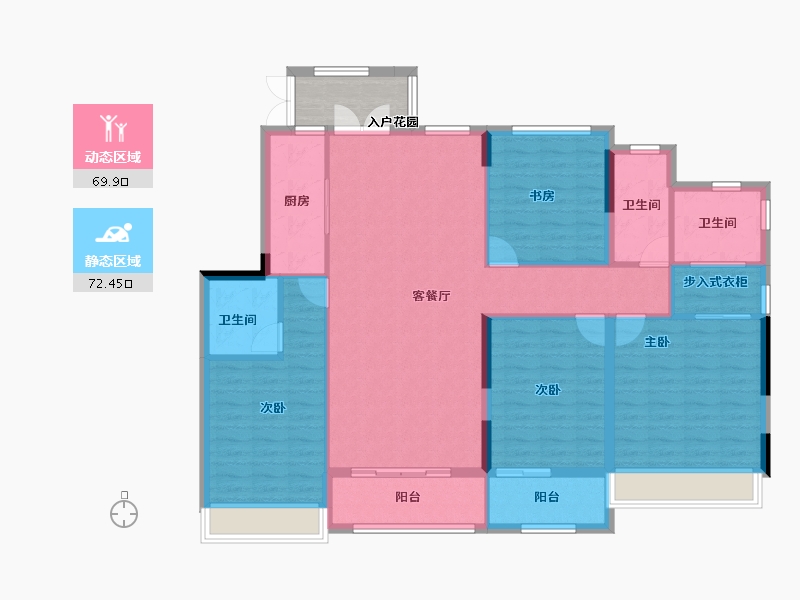 浙江省-嘉兴市-绿城华景川蘭园-133.97-户型库-动静分区