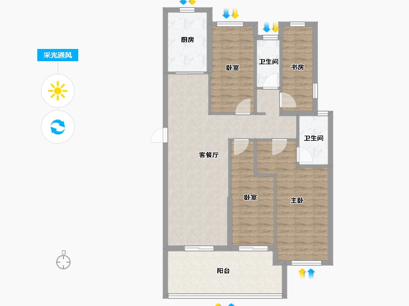 贵州省-黔西南布依族苗族自治州-景地·莱蒙悦府-101.98-户型库-采光通风