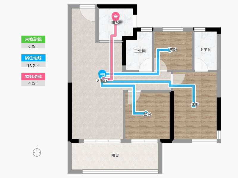 福建省-莆田市-玖玺正荣府3期-74.40-户型库-动静线