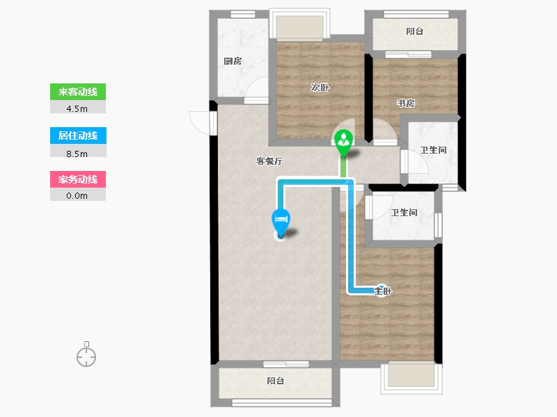 湖北省-荆州市-中建·荆州之星-76.98-户型库-动静线