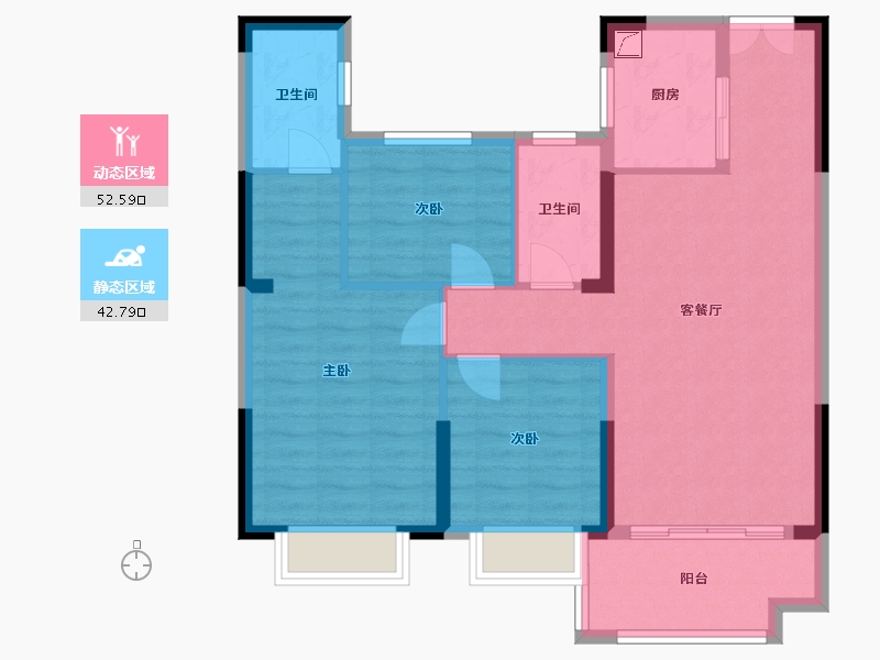 湖北省-黄冈市-力高·君悦府-95.00-户型库-动静分区