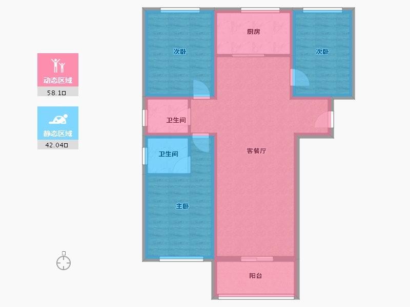 山西省-运城市-鸿福家园-89.28-户型库-动静分区