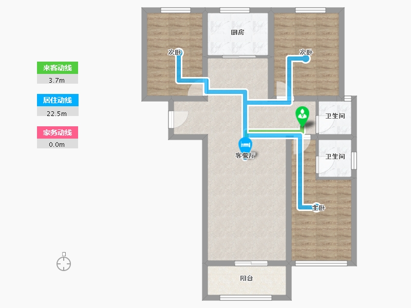 山西省-运城市-鸿福家园-84.46-户型库-动静线