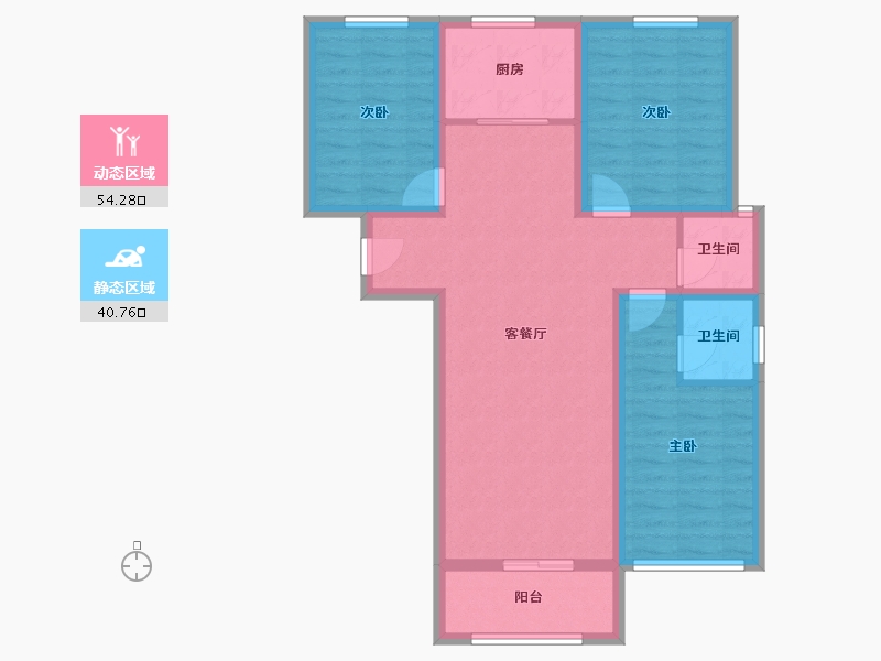 山西省-运城市-鸿福家园-84.46-户型库-动静分区