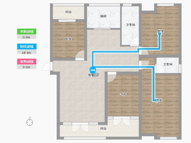 湖北省-咸宁市-九重锦·揽月公馆-113.71-户型库-动静线