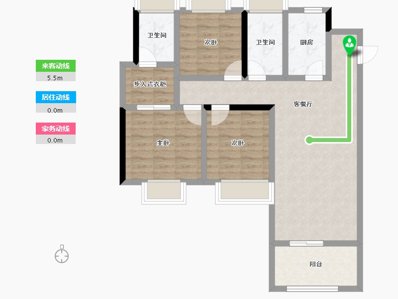 湖北省-荆州市-中建·荆州之星-83.38-户型库-动静线