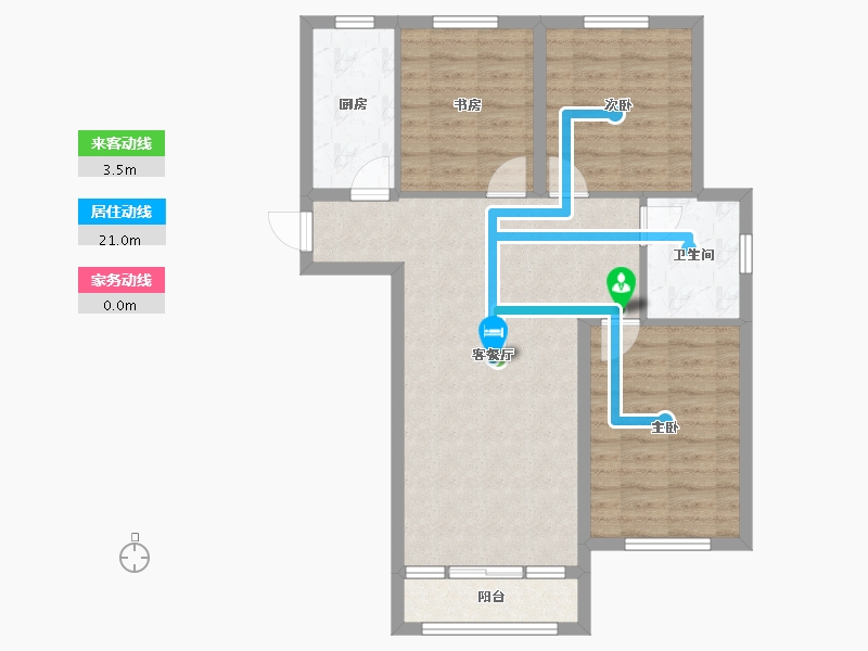 河北省-廊坊市-合美·帝宝壹號-79.10-户型库-动静线