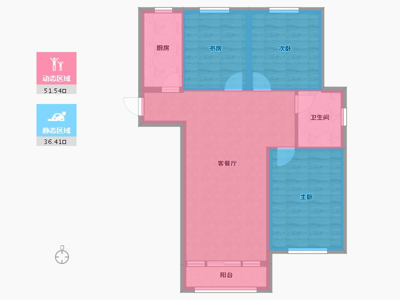 河北省-廊坊市-合美·帝宝壹號-79.10-户型库-动静分区