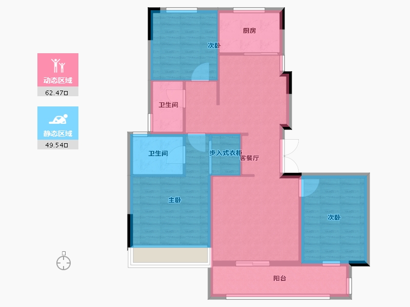 河南省-商丘市-绿锦·蘭园-100.80-户型库-动静分区