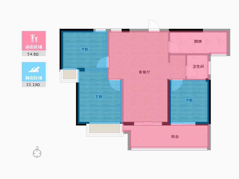 安徽省-阜阳市-罍街堂前樾-79.20-户型库-动静分区