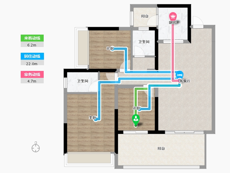 贵州省-贵阳市-融创国宾道-99.60-户型库-动静线