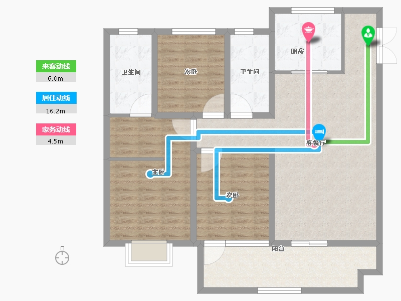 山东省-临沂市-阜丰澜岸-104.90-户型库-动静线