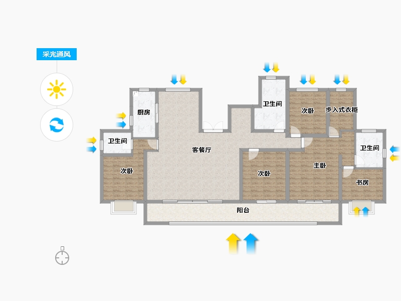 江苏省-连云港市-新海岸·熙墅湾-171.19-户型库-采光通风