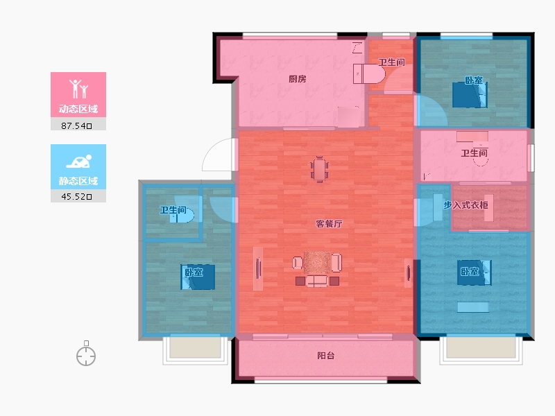 河南省-安阳市-嘉洲城上府-121.60-户型库-动静分区