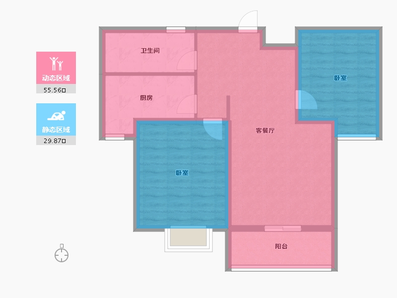 山东省-潍坊市-九州方园国际-76.24-户型库-动静分区