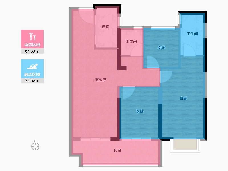 福建省-莆田市-铜锣湾万达广场-80.80-户型库-动静分区