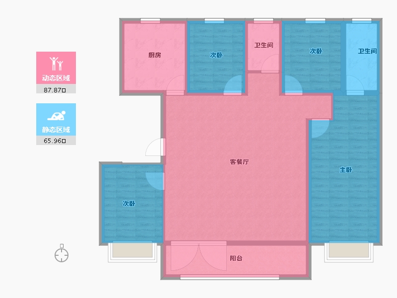 山东省-潍坊市-邦泰天璞-139.66-户型库-动静分区