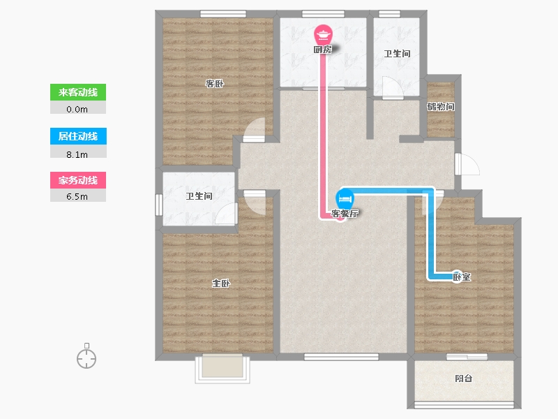 山东省-潍坊市-九州方园国际-134.61-户型库-动静线