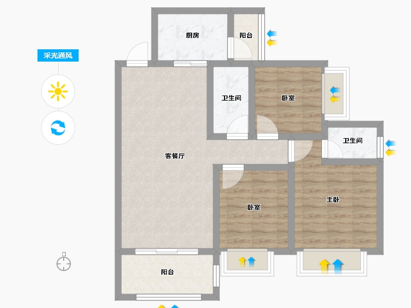 广东省-清远市-富强花园-73.26-户型库-采光通风