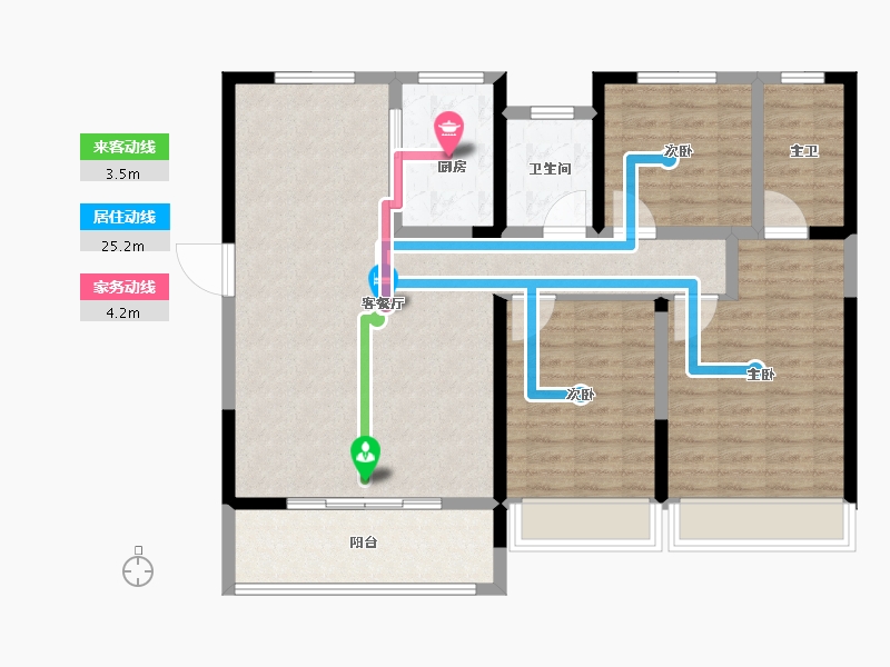 河南省-濮阳市-瑞璞澜亭叙-103.20-户型库-动静线