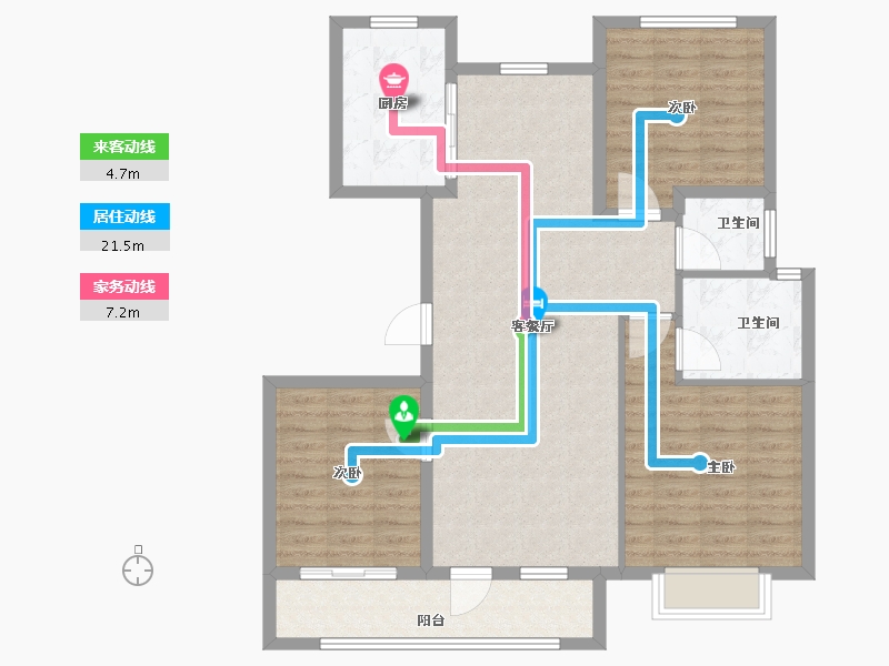 山东省-潍坊市-鲁商首府-103.21-户型库-动静线