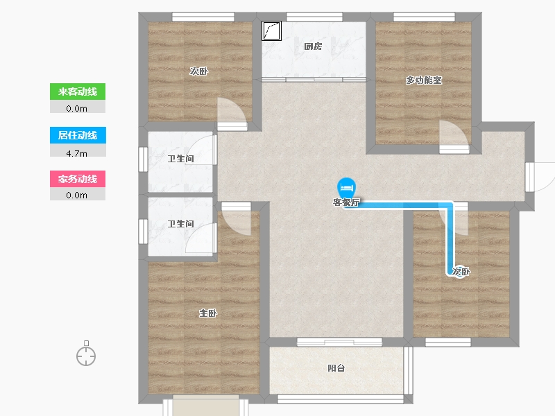 河北省-邯郸市-永丰嘉苑-85.00-户型库-动静线