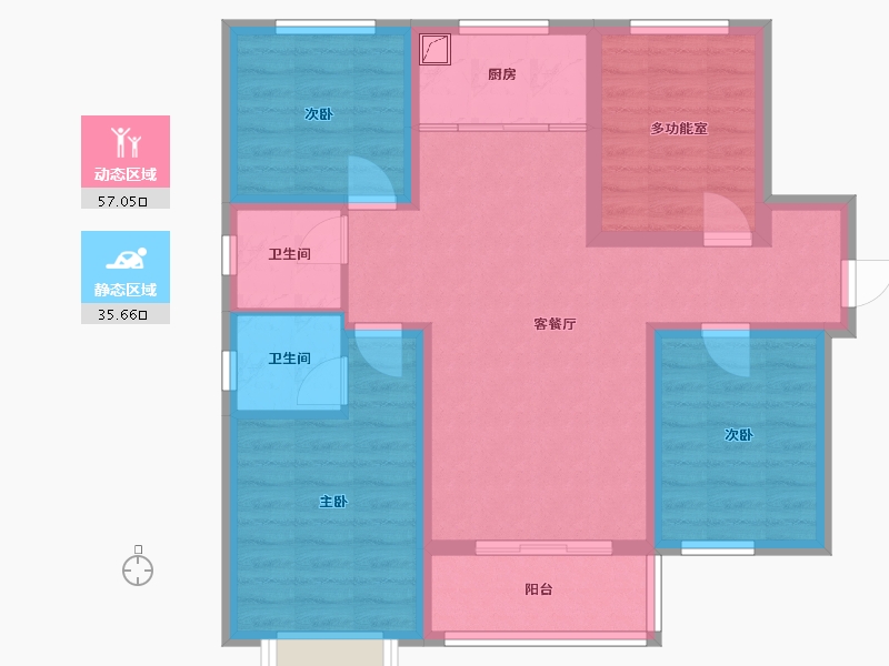 河北省-邯郸市-永丰嘉苑-85.00-户型库-动静分区