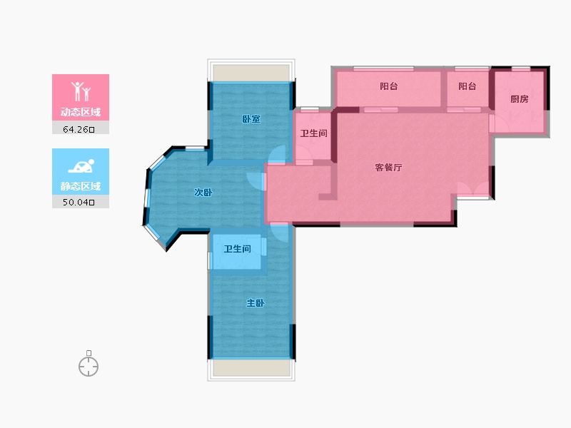 四川省-攀枝花市-龙信·澜公馆-101.12-户型库-动静分区