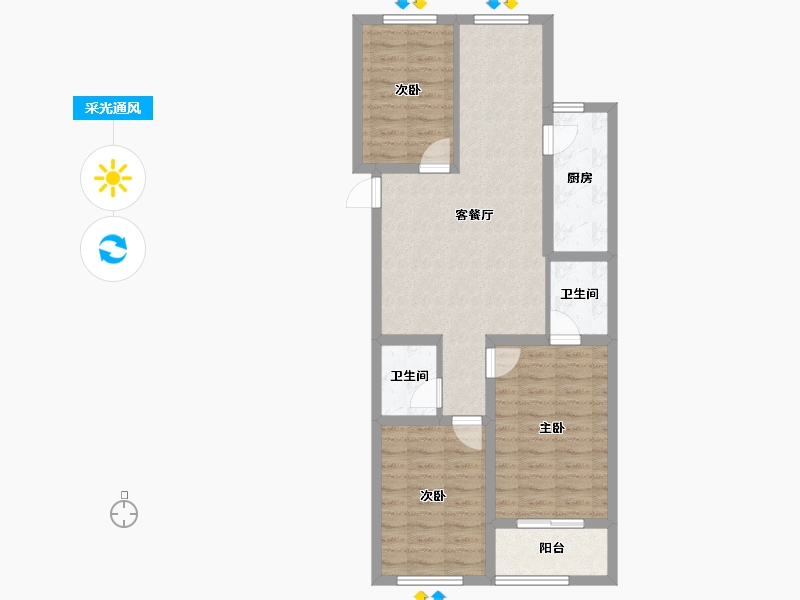 河北省-秦皇岛市-在水一方-79.12-户型库-采光通风