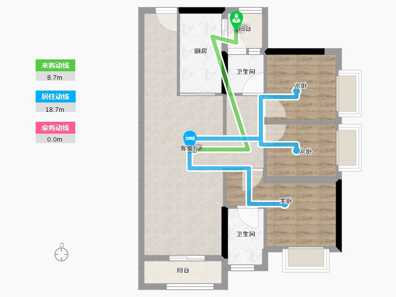 广东省-肇庆市-四会碧桂园明珠花园-75.89-户型库-动静线