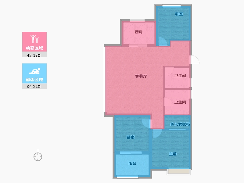 福建省-福州市-水晶榕著-71.20-户型库-动静分区