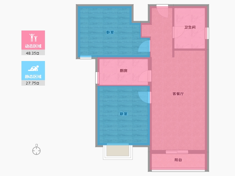 河北省-廊坊市-万润·北京运河湾-68.00-户型库-动静分区