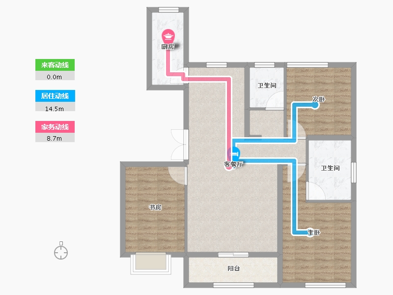 河北省-秦皇岛市-唐韵雲起墅-97.70-户型库-动静线