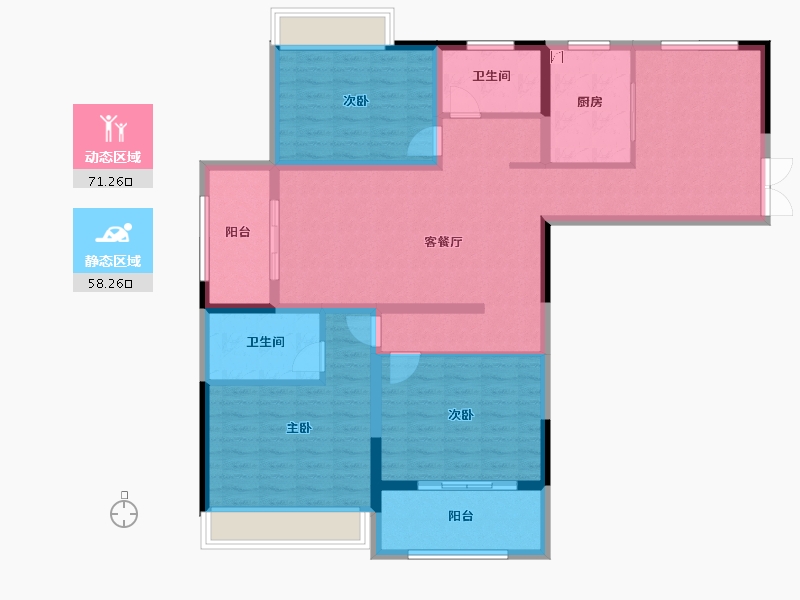 江苏省-连云港市-新海岸·熙墅湾-116.01-户型库-动静分区